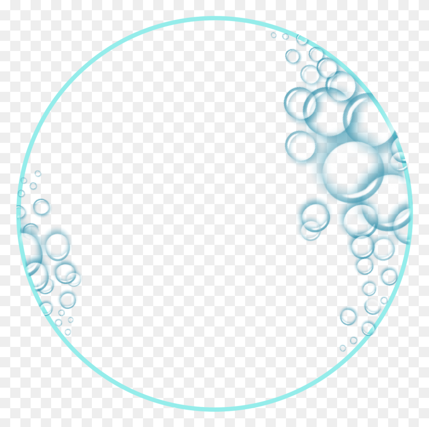 1115x1112 Bubbles Blue Circle Frame Bubble Frame Transparent, Sphere, Graphics HD PNG Download