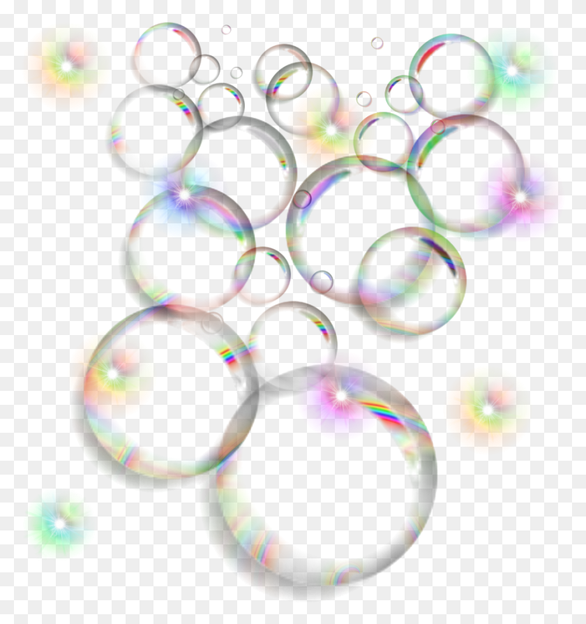 887x949 Bubbles Rainbow Colors Ftestickers Stickers Autocollant Soap Bubbles, Pattern, Ornament, Graphics HD PNG Download