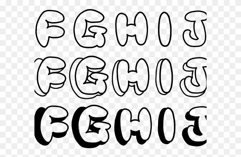601x488 Bubbly Fghij Graffiti Format Calligraphy, Gray, World Of Warcraft HD PNG Download