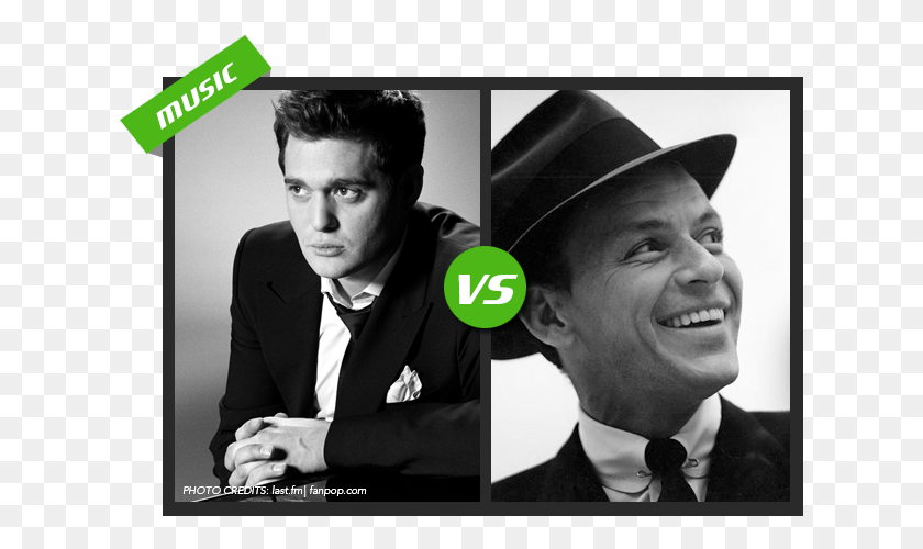 623x440 Buble Vs Sinatra Frank Sinatra In A Fedora, Collage, Poster, Advertisement HD PNG Download