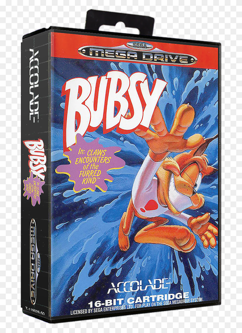 697x1097 Bubsy In Bubsy Sega Mega Drive, Book, Comics, Poster HD PNG Download