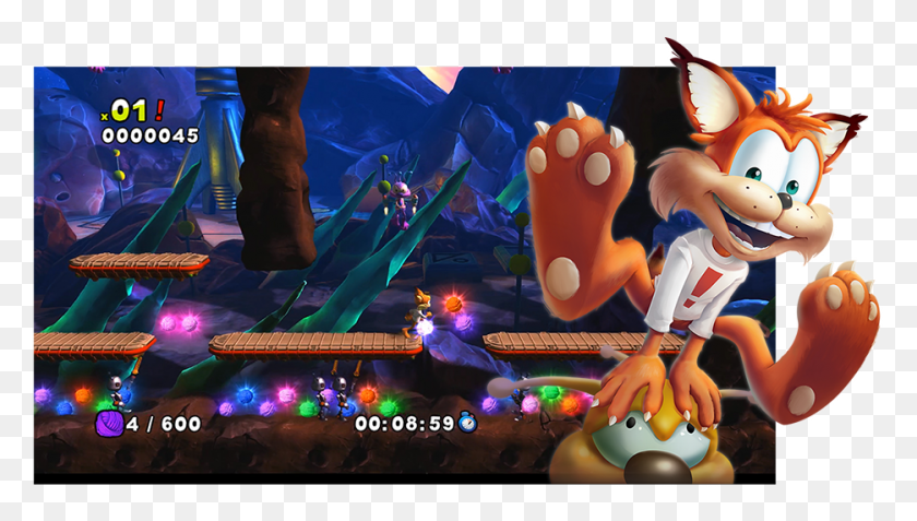 935x500 Bubsy Is Back In The All New Bubsy Bubsy Woolies Strike Back, Toy, Person, Human HD PNG Download