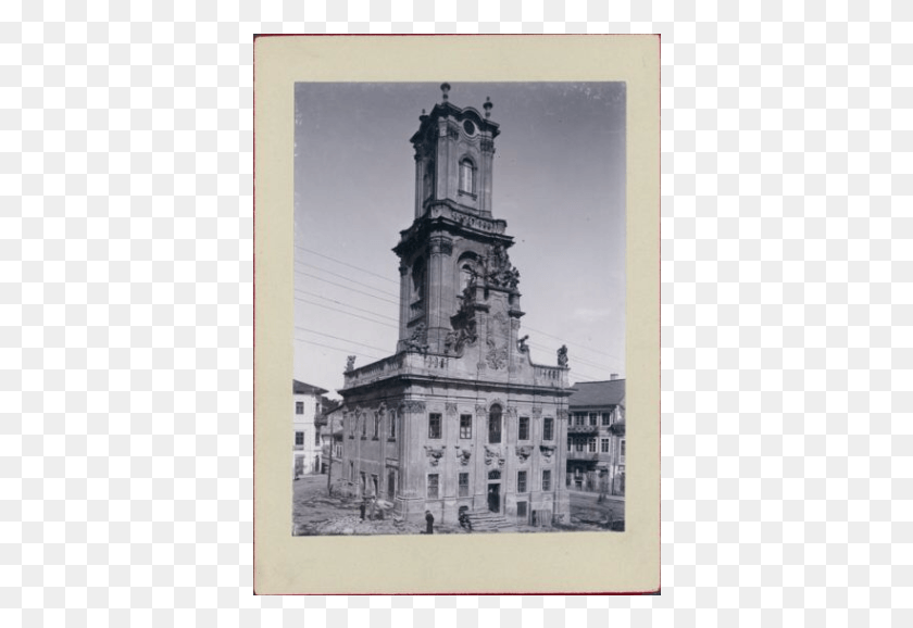 376x518 Бучачская Ратуша До 1914 Года Статуя, Башня, Архитектура, Здание Hd Png Скачать
