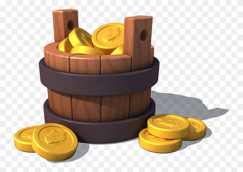 746x536 Bucket Of Gold Coin, Barrel, Wedding Cake, Cake HD PNG Download