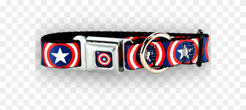 601x316 Buckle Down Captain America Shields Dog Collar Dog Belt, Dynamite, Bomb, Weapon HD PNG Download