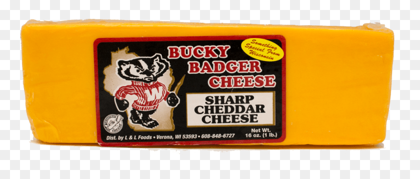 997x382 Bucky Badger Sharp Cheddar Cheese Cartoon, Food, Text, Label HD PNG Download