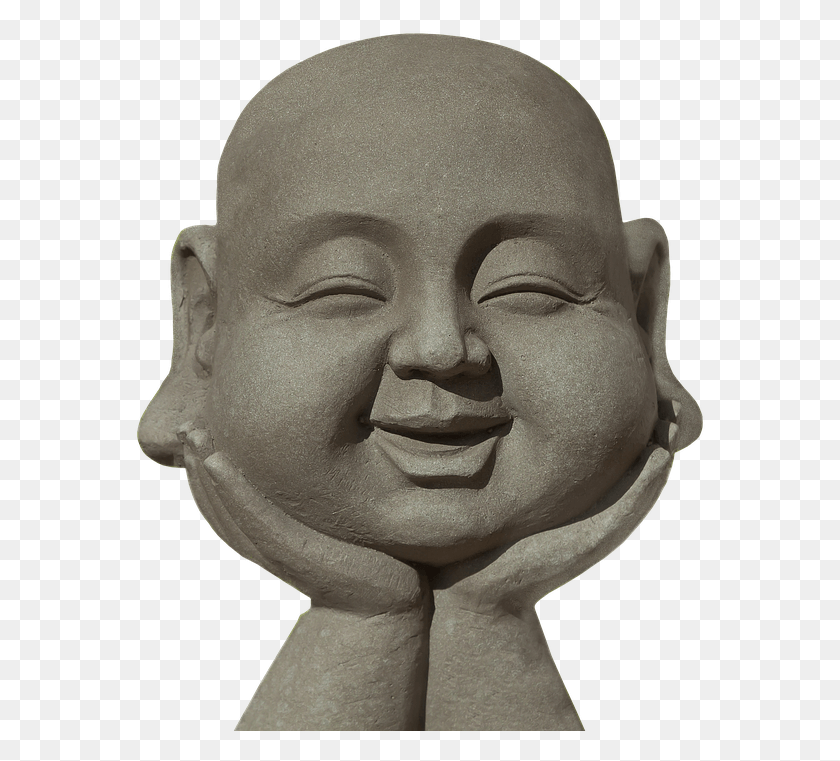 571x701 Buddha Man Face, Head, Sculpture HD PNG Download