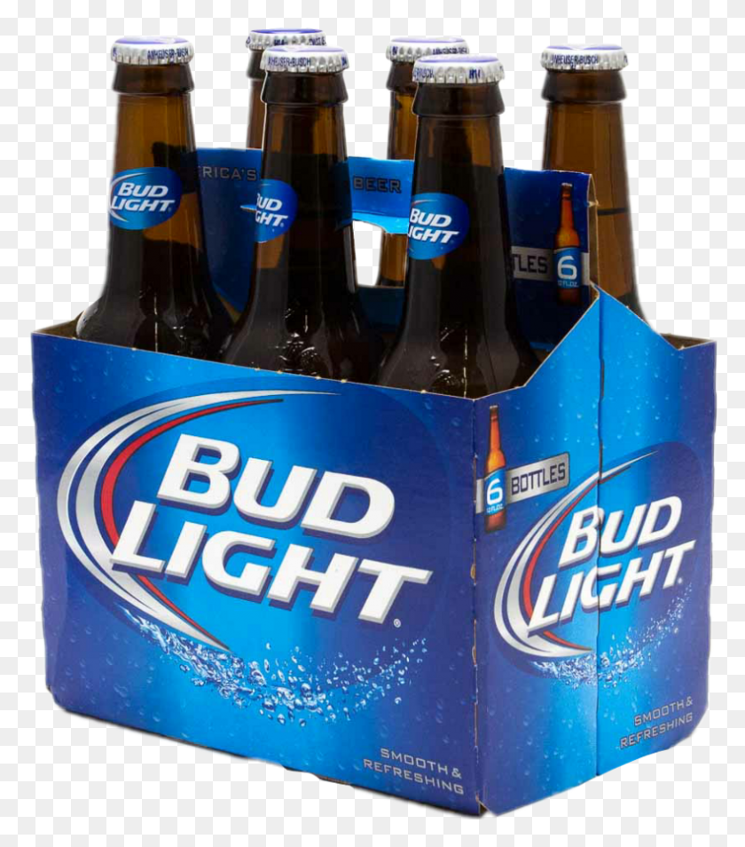 789x905 Budlight Beer 6 Pack Of Beer, Alcohol, Beverage, Drink HD PNG Download
