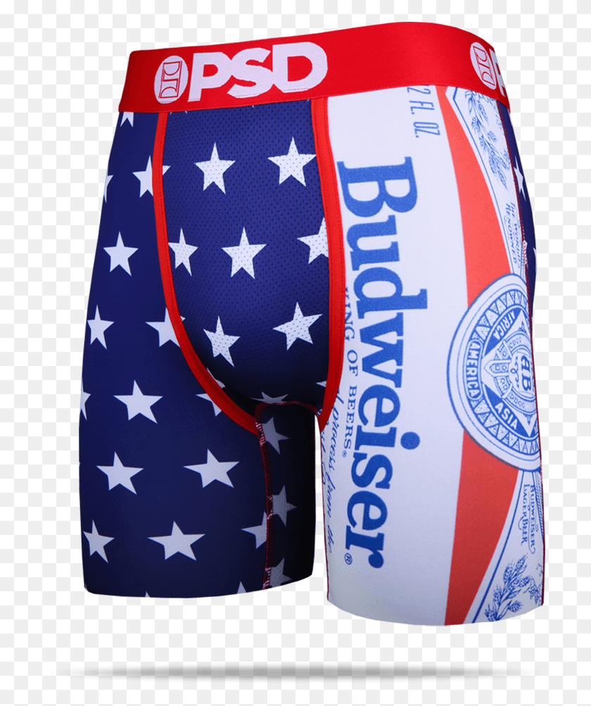 711x943 Budweiser Logo Men39s Boxer Briefs Psd Underwear American Flag, Clothing, Apparel, Label HD PNG Download