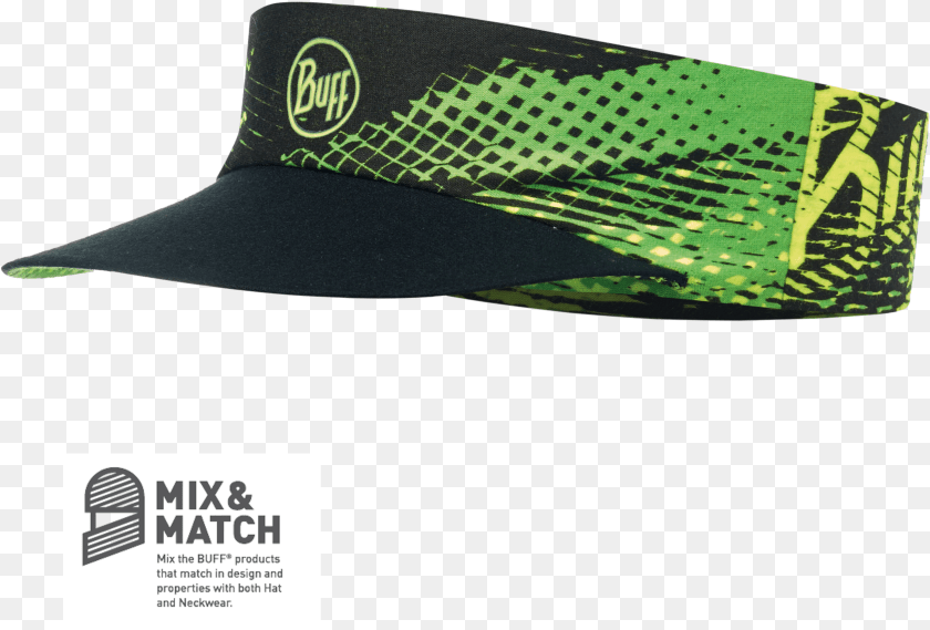 2493x1688 Buff Pack Run Visor R Flash Logo, Baseball Cap, Cap, Clothing, Hat PNG