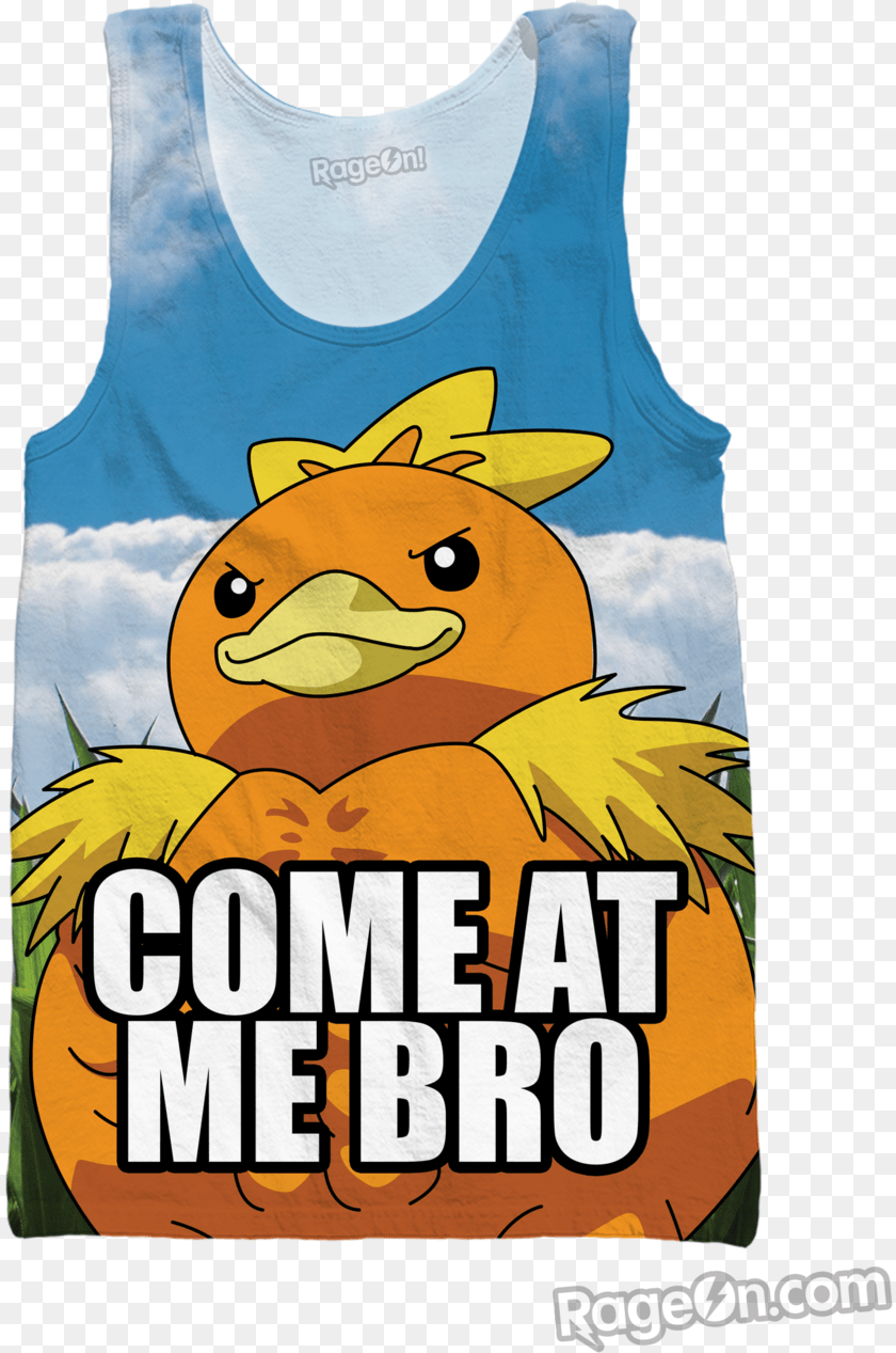 Buff Torchic Tank Top Come At Me Bro Meme White Walker, Clothing, Tank Top, Person Clipart PNG