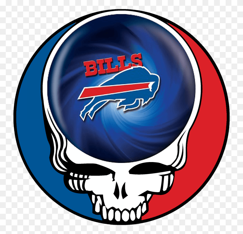 750x750 Buffalo Bills Skull Logo Iron On Stickers Heat Transfer Grateful Dead Steal Your Face, Symbol, Trademark, Bowling HD PNG Download