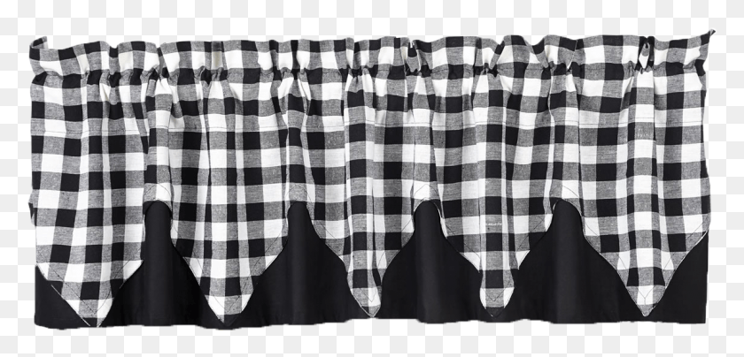 1139x503 Buffalo Black Check Layered Valance Circular Hollow Section Table, Curtain, Tablecloth, Shower Curtain HD PNG Download
