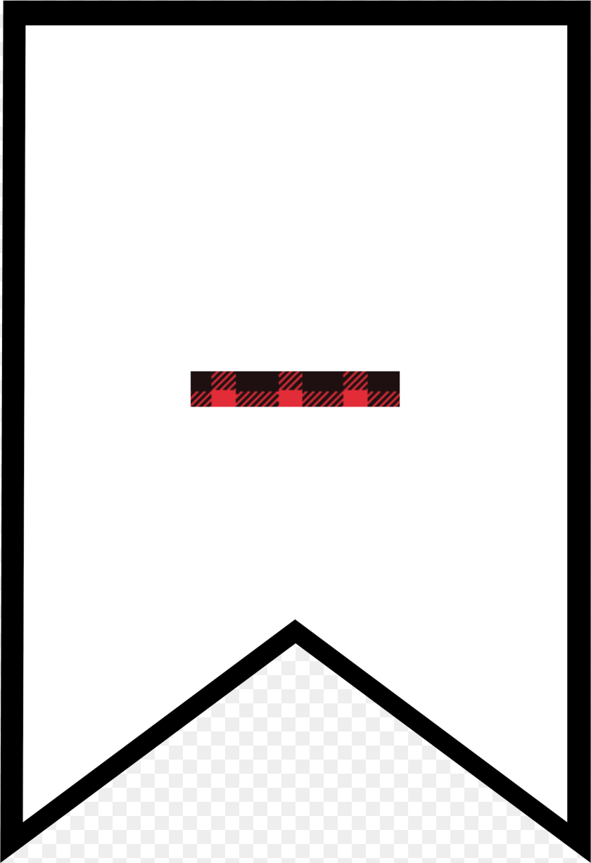 Buffalo Plaid Banner Flag Graphic Design Transparent PNG