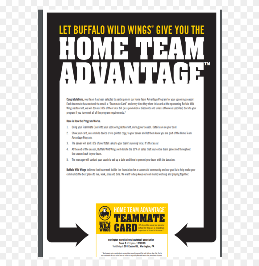 599x801 Buffalo Wild Wings Believes That Teamwork Builds The Association Football Culture, Poster, Advertisement, Flyer HD PNG Download