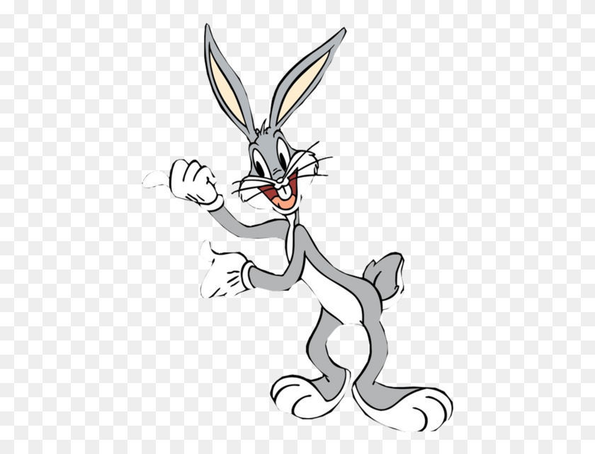443x580 Descargar Pngbugs Bunny Bugs Bunny Pulgar Hacia Arriba, Mamífero, Animal, Conejo Hd Png
