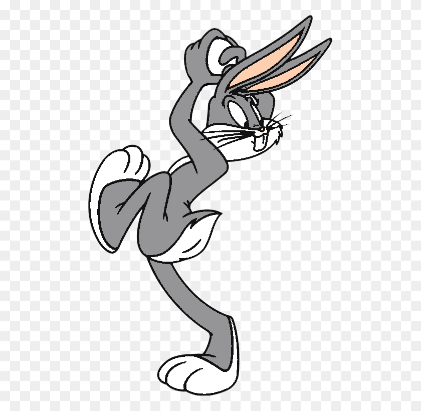 488x760 Bugs Bunny Gets Ready To Pitch A White Ball Without Bug Bunny Gif, Animal HD PNG Download
