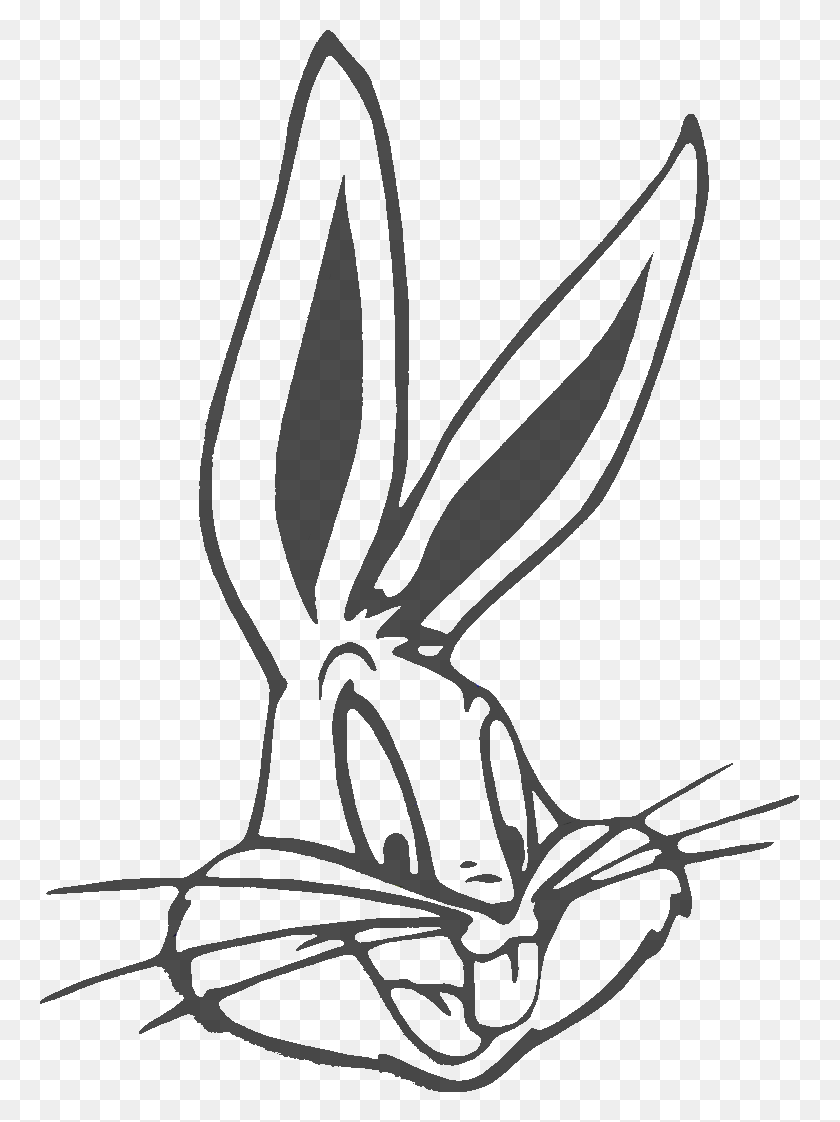 759x1062 Bugs Bunny Head Clip Art Cartoon Characters Bugs Bunny, Stencil, Wasp, Bee HD PNG Download