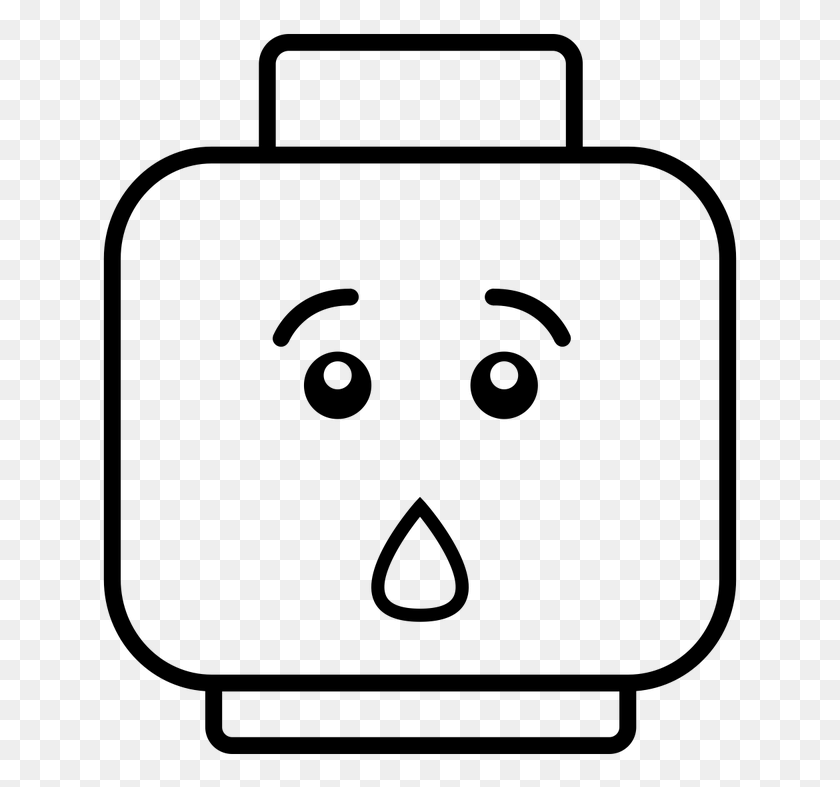 639x727 Build It With Legos And Program It With Mindstorms Lego Head Black And White, Gray, World Of Warcraft HD PNG Download