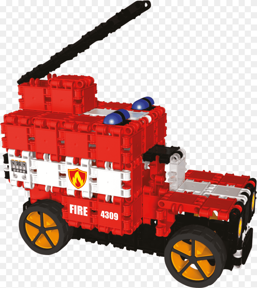 1707x1914 Build The Clics Fire Engine Toy And Extinguish Any Bombero De Juguete Lego, Transportation, Vehicle, Truck, Machine Clipart PNG