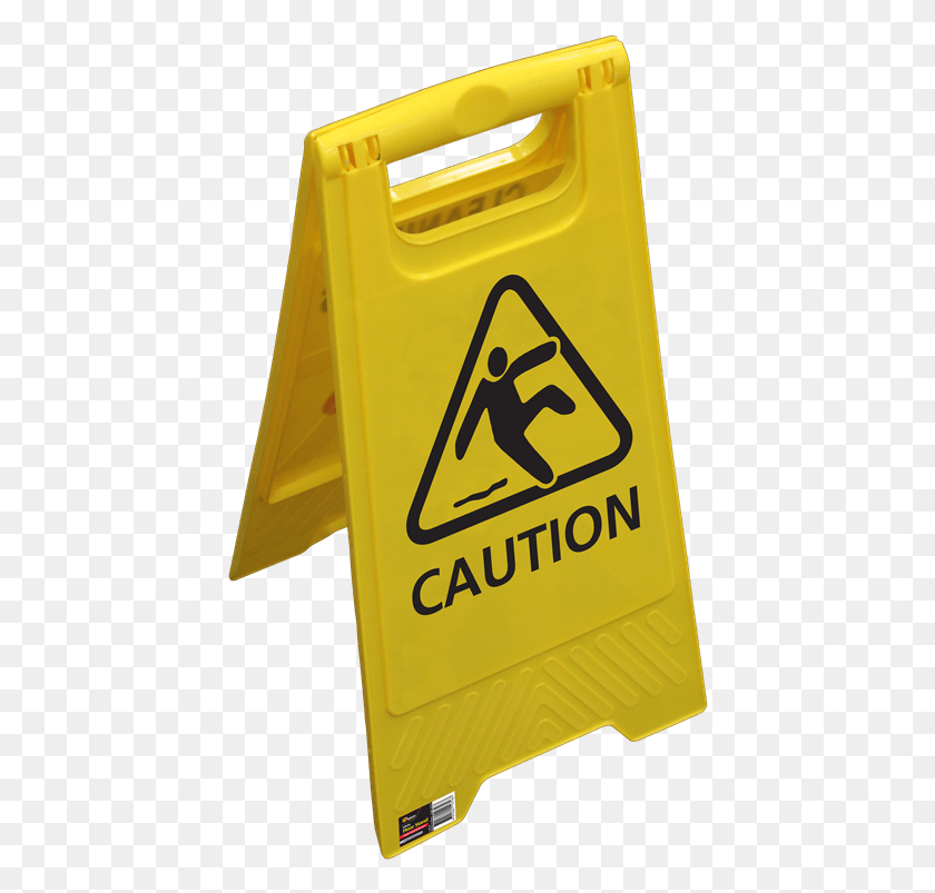 432x743 Builders Edge Safety Yellow Caution Floor Sign, Symbol, Road Sign HD PNG Download