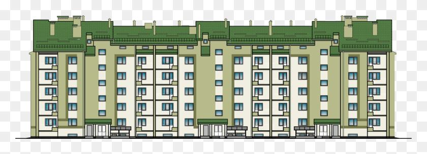 1200x376 Edificio De Apartamento, Condominio, Vivienda, Barrio Hd Png