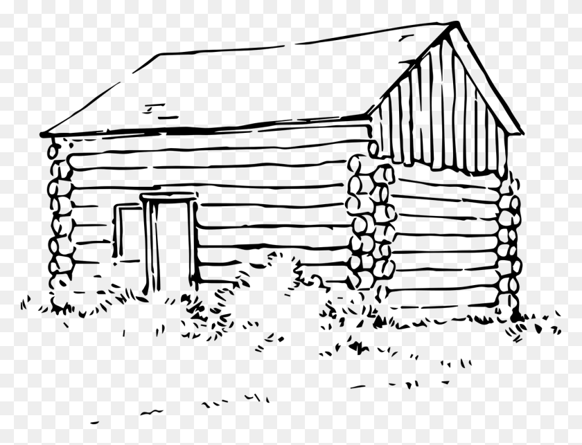 1280x957 Building Cabin Home House Log Image Log House Clip Art, Gray, World Of Warcraft HD PNG Download