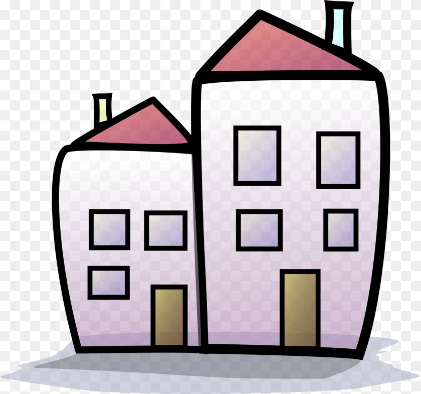 Building Clipart, Neighborhood, City, Urban, Street PNG