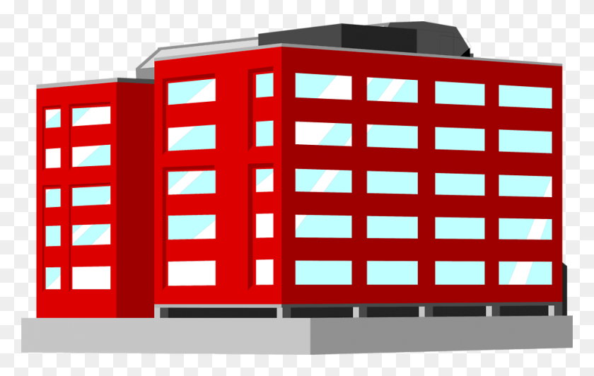 958x580 Building Office Red Office Building Clipart, Rug, Fence, Gate HD PNG Download