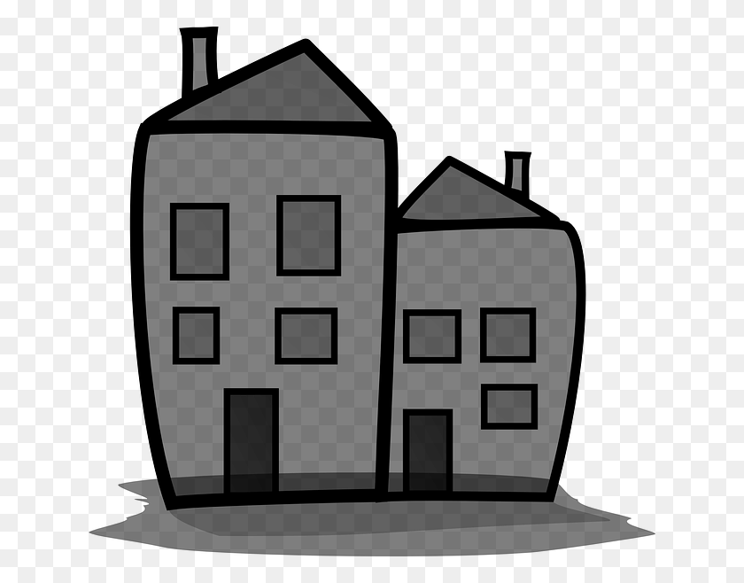 640x598 Building Real Apartment Estate House Home Clipart, Gray, World Of Warcraft HD PNG Download