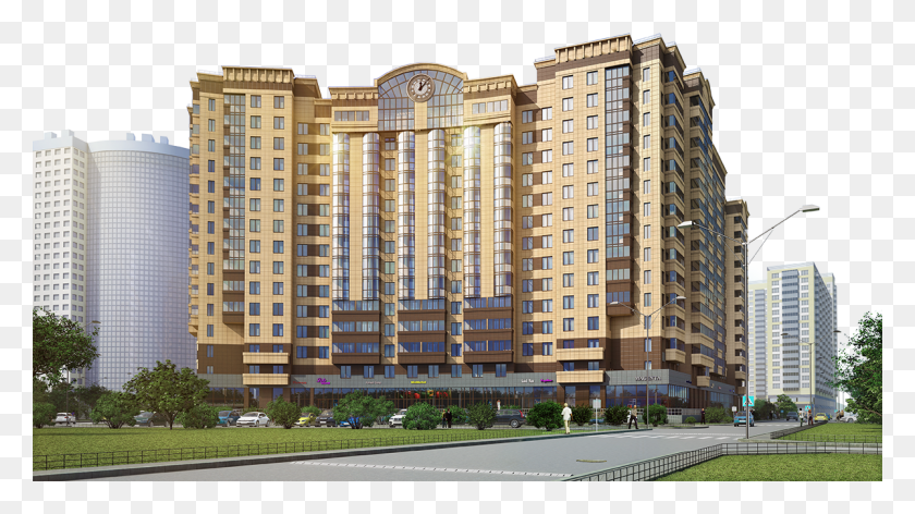 1200x634 Building Zhk Dom S Kurantami, Condo, Housing, High Rise HD PNG Download