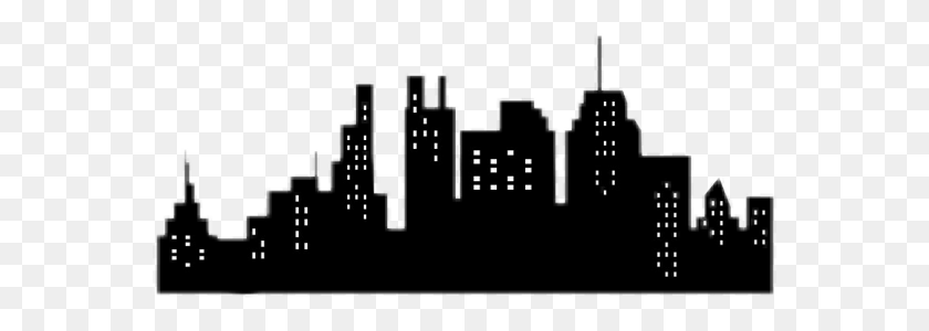564x240 Buildings Sticker City Silhouette Vector, Digital Clock, Clock HD PNG Download