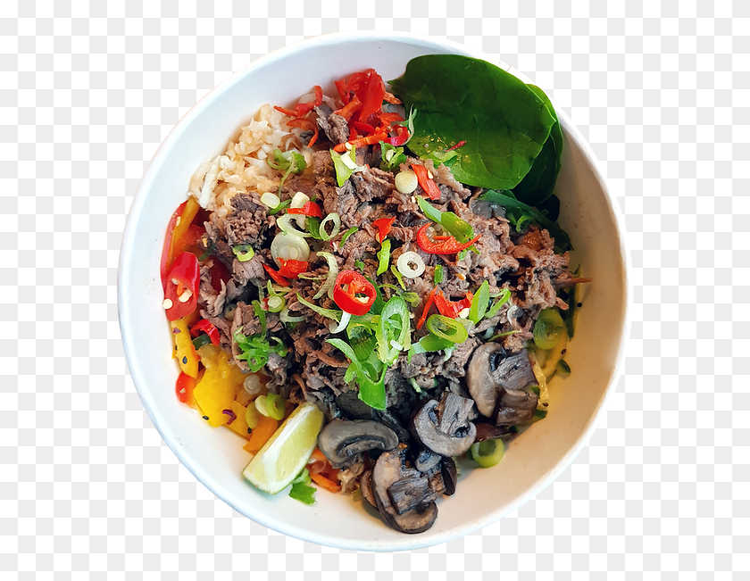 585x591 Bulgogi Beef Side Dish, Meal, Food, Salad HD PNG Download