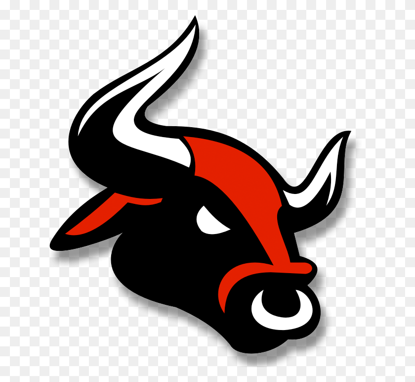 640x712 Bull Head Red Black Bloomingdale High School Logo, Smoke Pipe, Mask, Text HD PNG Download