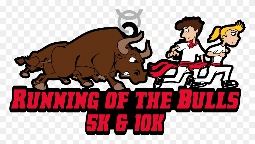 1325x702 Bull Running Running Of The Bulls Clipart, Poster, Advertisement, Animal HD PNG Download