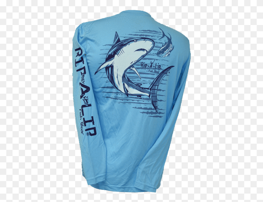 381x587 Bull Shark Poly Long Sleeve Performance Dri Wear Great White Shark, Bird, Animal, Text HD PNG Download