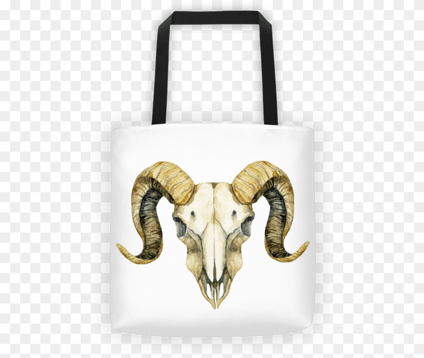 495x708 Bull Skull Tote Bag Sheep Skull Art, Accessories, Handbag, Tote Bag, Animal Clipart PNG