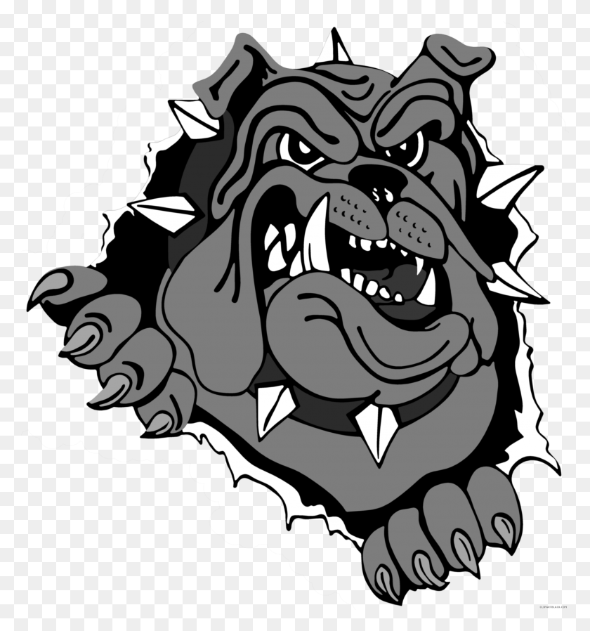 2513x2700 Bulldog Head Clipart Bulldog Logo, Stencil HD PNG Download