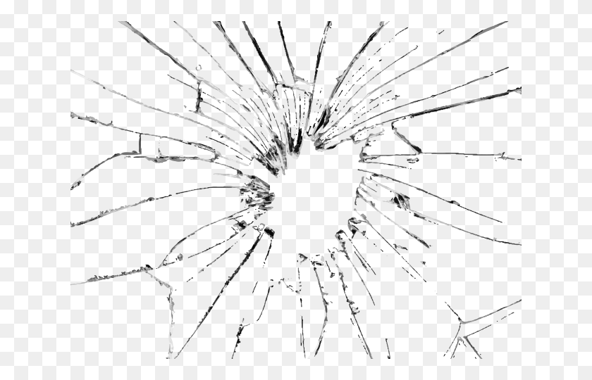 640x480 Bullet Hole Clipart Glass Glass Cracked Clipart, Outdoors, Flare, Light HD PNG Download