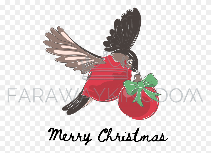 3506x2469 Bullfinch Christmas Cartoon Winter Bird Vector Illustration Cockatiel, Animal, Cardinal, Hummingbird HD PNG Download