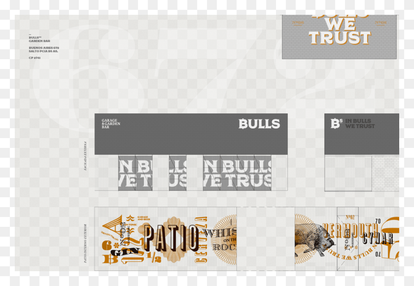 1200x801 Bulls Garage Amp Garden Bar Branding And Art Direction Architecture, Text, Bird, Animal HD PNG Download