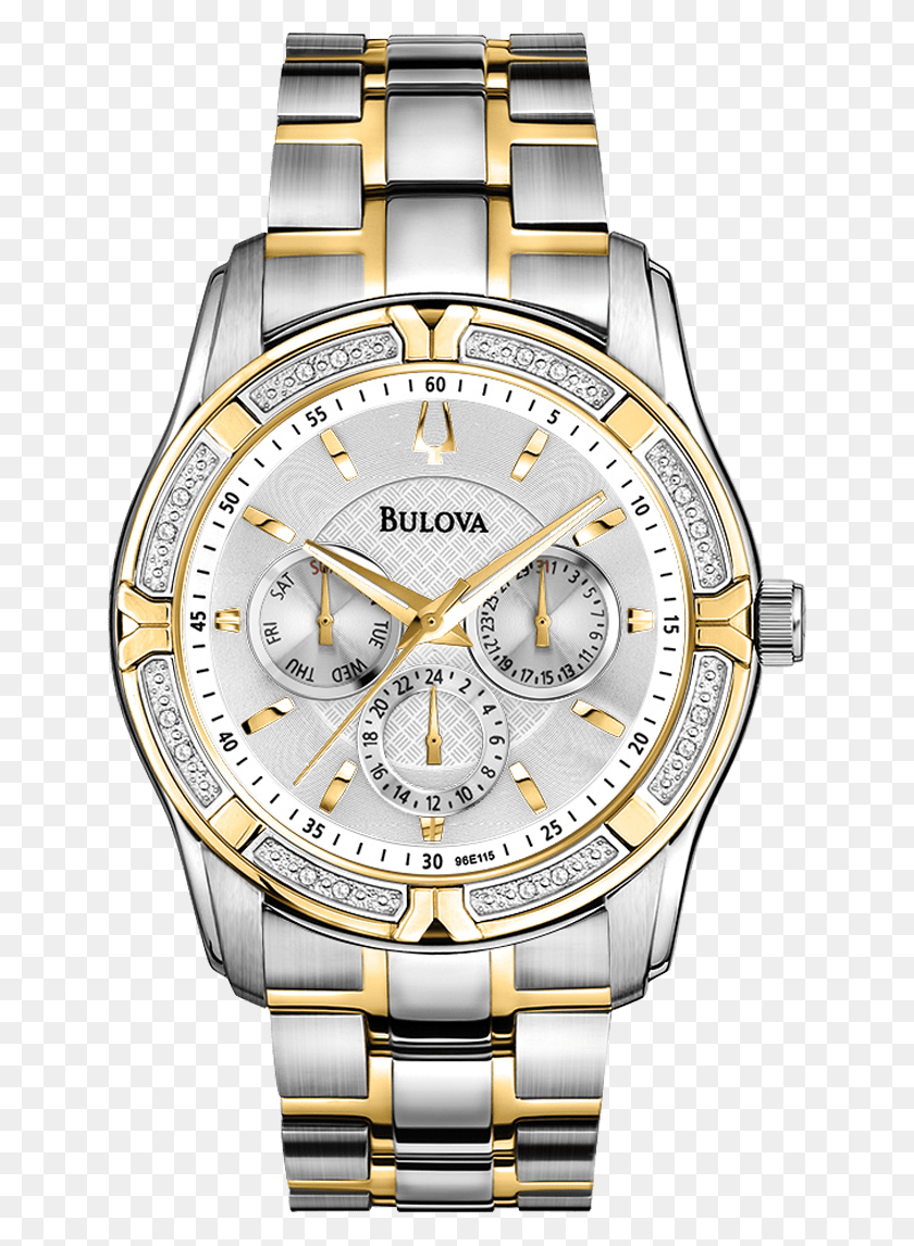 642x1086 Bulova Men39s Diamond Watch Bulova Two Tone Gold Watch Mens, Wristwatch, Clock Tower, Tower HD PNG Download
