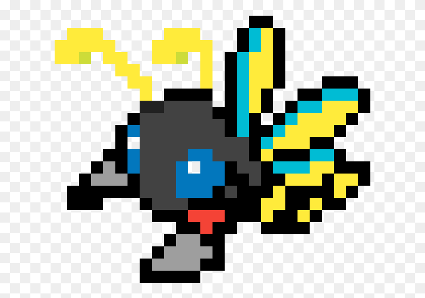 625x529 Шмель Бидрилл Покемон Pixel Art Бидрилл, Графика, Pac Man Hd Png Скачать