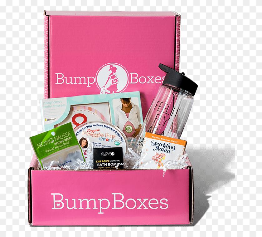 668x699 Bump Boxes 1st Trimester Pregnancy Gift Box 1st Trimester Gift Box, Label, Text, Person HD PNG Download