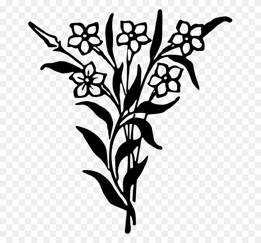 657x720 Bunch Of Flower In Drawing, Gray, World Of Warcraft HD PNG Download