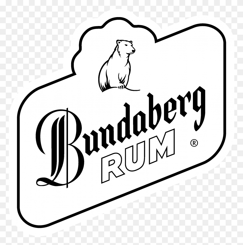 2169x2191 Логотип Bundaberg Rum 01 Черно-Белый Логотип Bundaberg Rum, Текст, Этикетка, Символ Hd Png Скачать