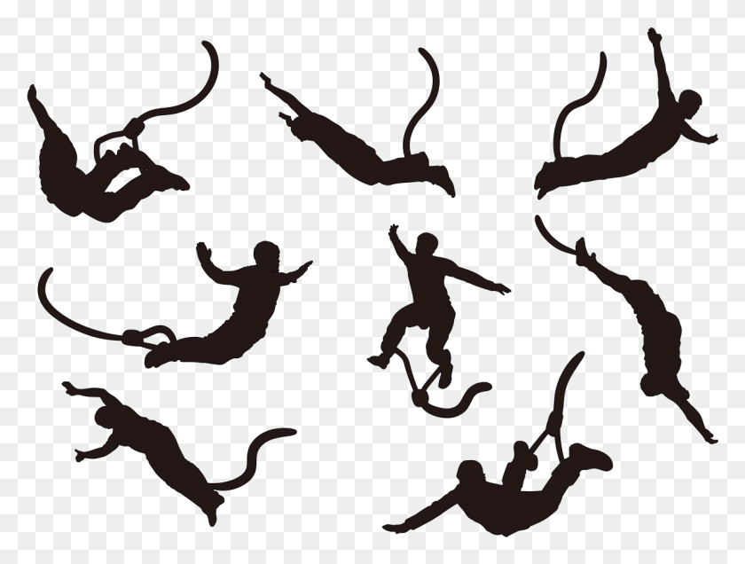 1201x887 Bungee Jumping Silhouette, Animal HD PNG Download