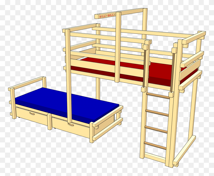 1440x1167 Bunk Bed Laterally Staggered Bunk Bed, Furniture, Bunk Bed HD PNG Download