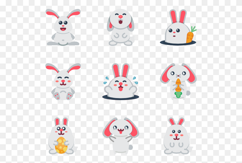 527x505 Bunnies Avatars Cartoon, Snowman, Winter, Snow HD PNG Download