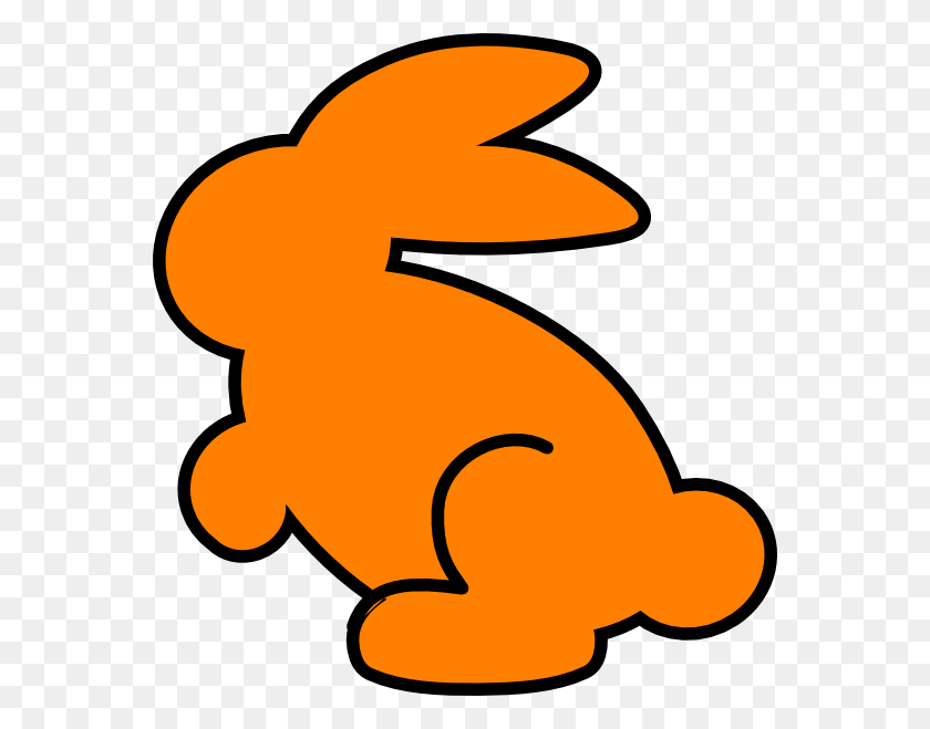 564x599 Bunny Clip Art At Clker Com Vector Bunny Clip Art Orange, Animal, Text, Toy HD PNG Download